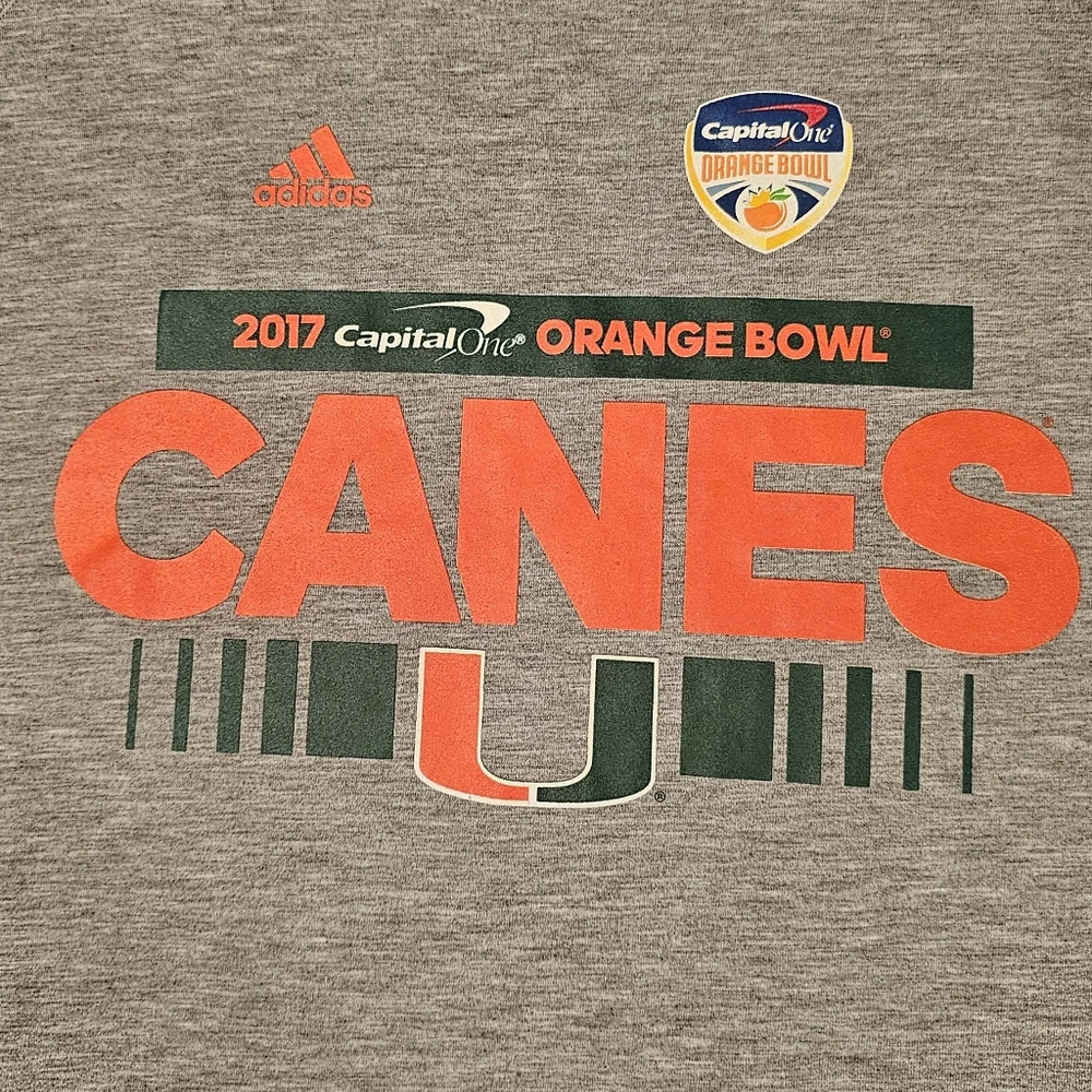 Adidas Gray Miami‎ Hurricanes T-Shirt Size 2XL